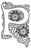 Decorative capital letter P